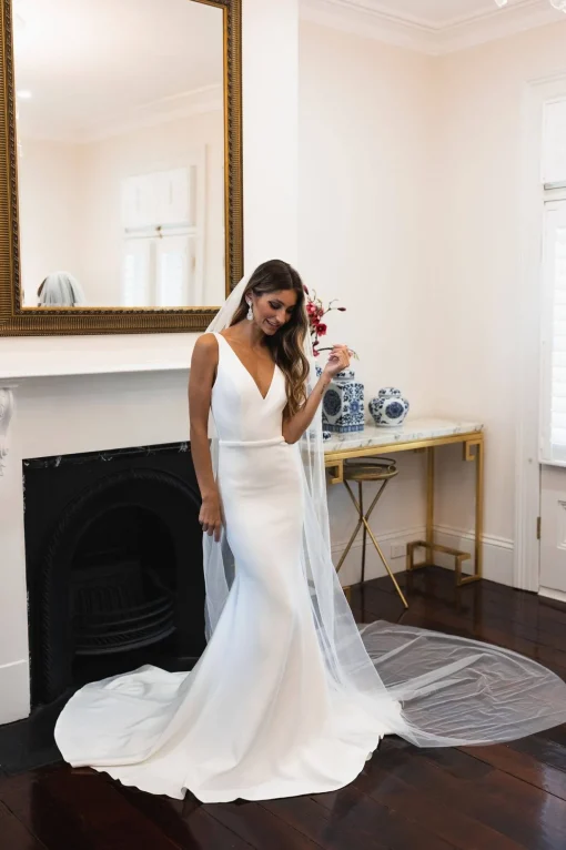Kalani Crepe Gown - Ivory