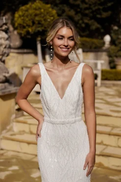 KALANI Embellished Gown - Ivory