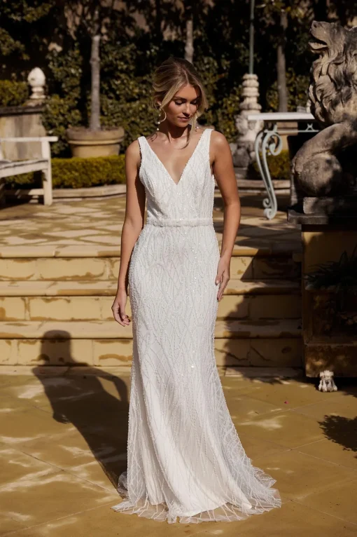 KALANI Embellished Gown - Ivory