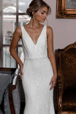 KALANI Embellished Gown - Ivory