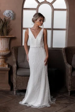 KALANI Embellished Gown - Ivory