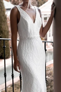 KALANI Embellished Gown - Ivory