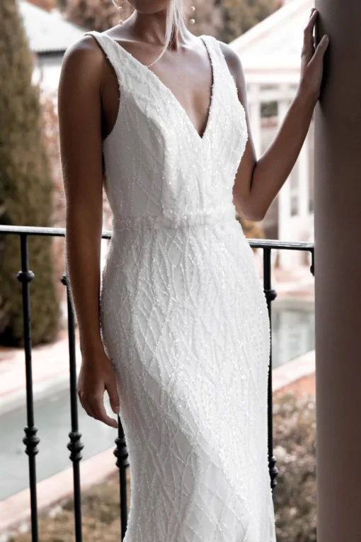 KALANI Embellished Gown - Ivory