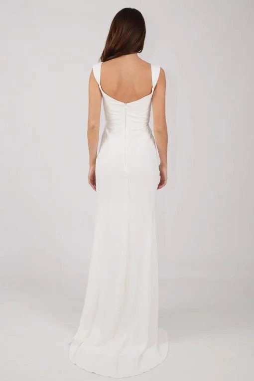 KALINA Satin Gown - Ivory