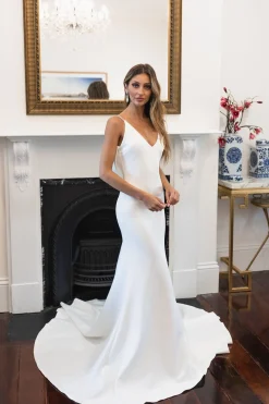KALITA Cowl Back Crepe Gown - Ivory