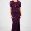 Linda Sequin Maxi Dress - Purple (S & L - Clearance Sale)