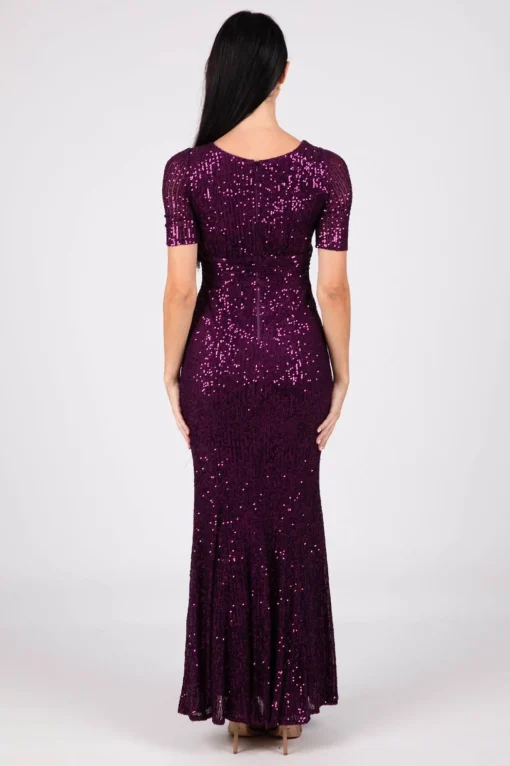 Linda Sequin Maxi Dress - Purple (S & L - Clearance Sale)