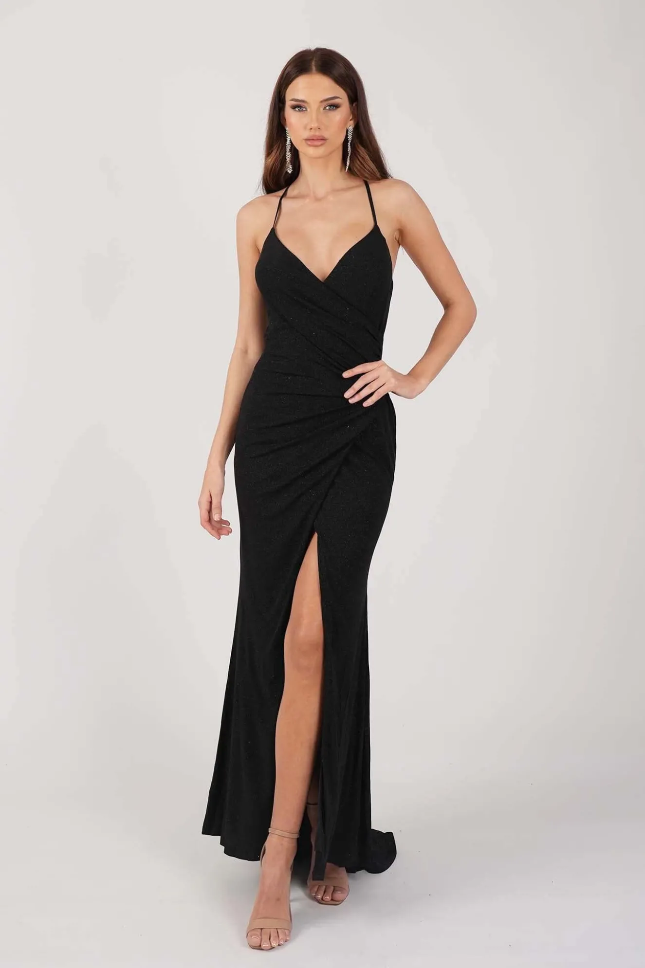 Lucia Maxi Dress - Shimmer Black