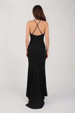 Lucia Maxi Dress - Shimmer Black