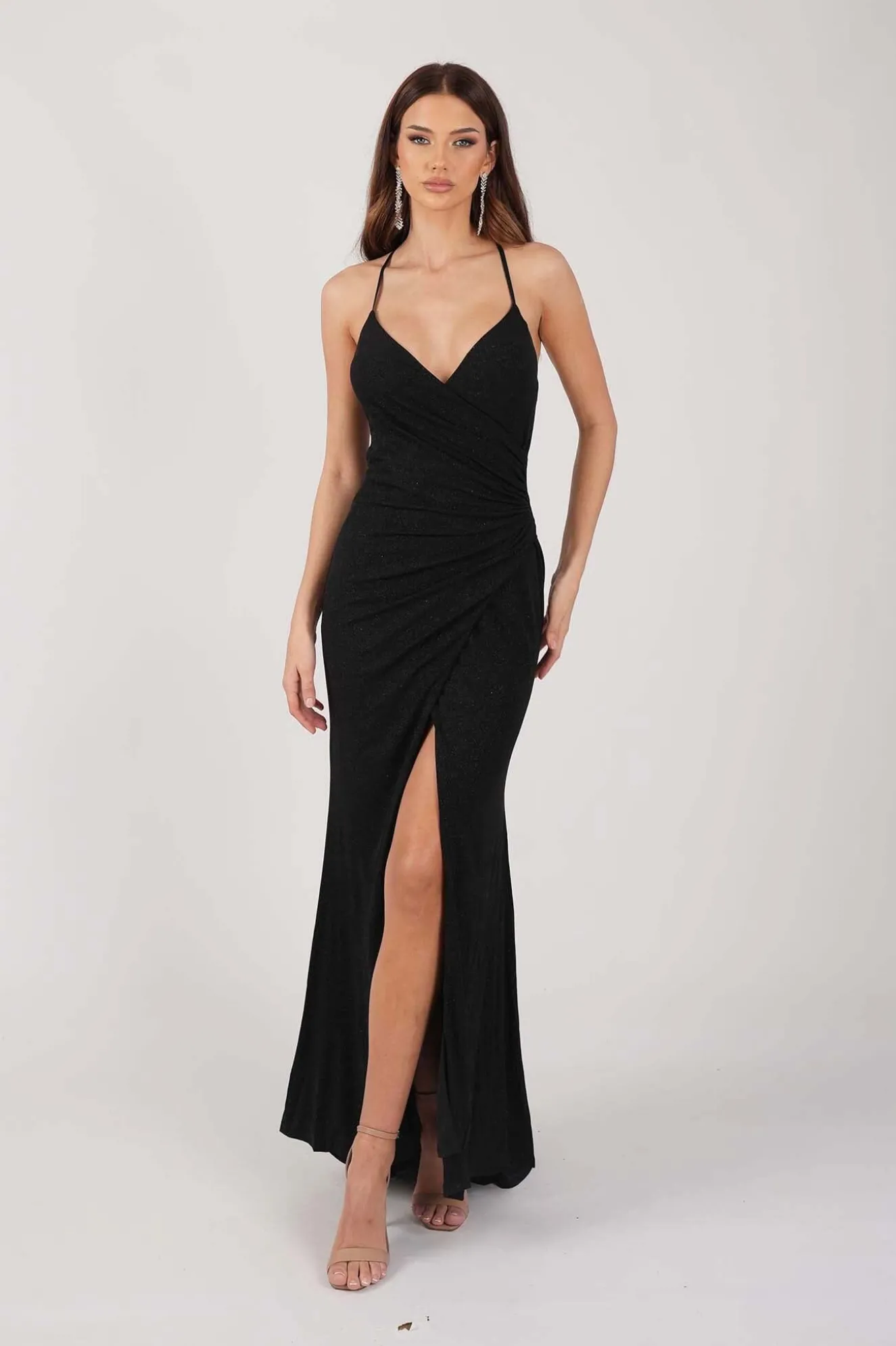 Lucia Maxi Dress - Shimmer Black