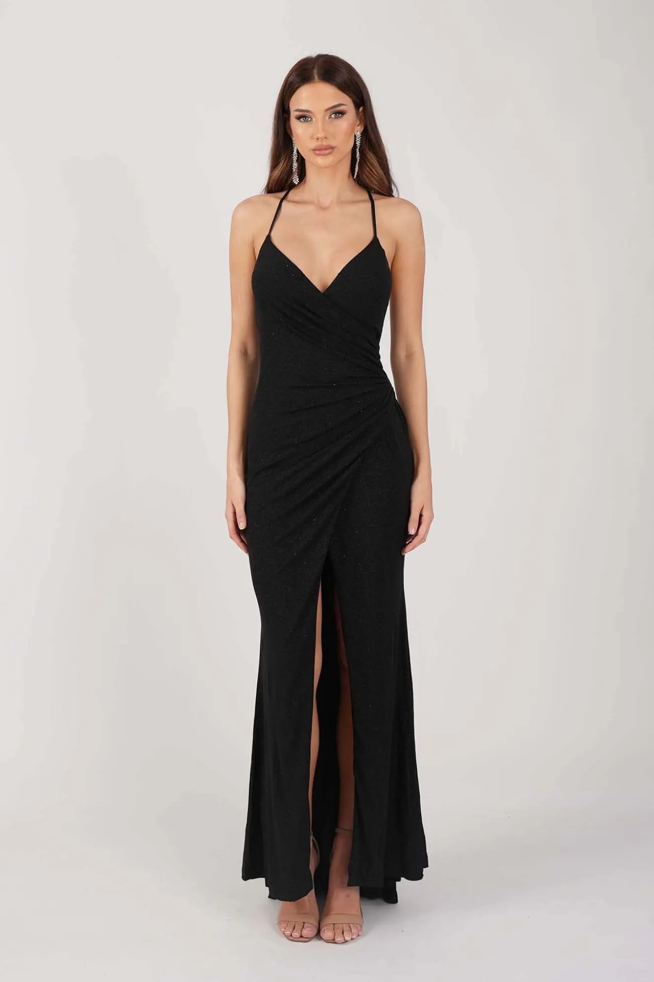 Lucia Maxi Dress - Shimmer Black
