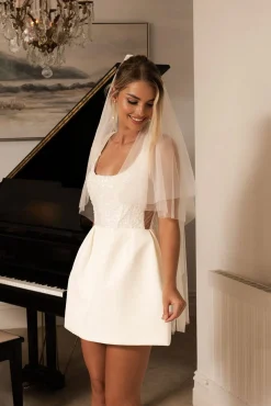 MILA Beaded Mini Dress - Ivory
