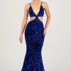 Parker Cut Out Gown - Royal Blue
