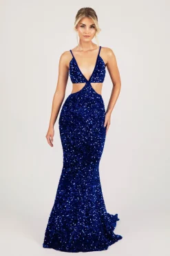 Parker Cut Out Gown - Royal Blue