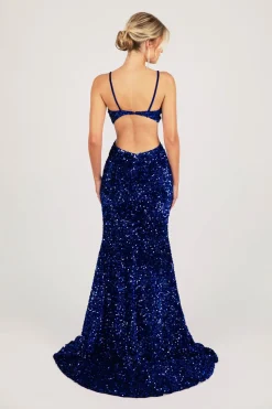 Parker Cut Out Gown - Royal Blue