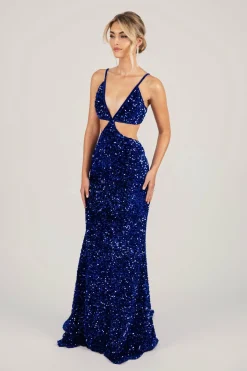 Parker Cut Out Gown - Royal Blue