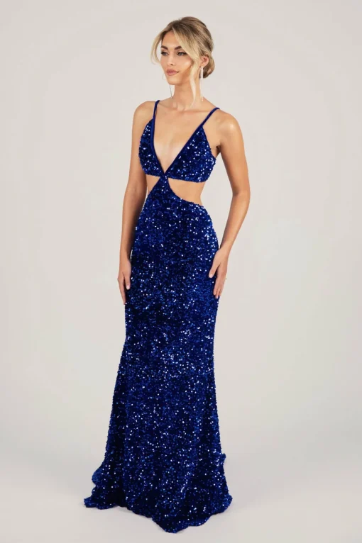 Parker Cut Out Gown - Royal Blue