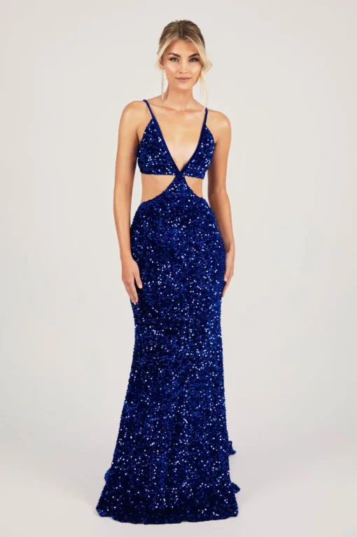 Parker Cut Out Gown - Royal Blue