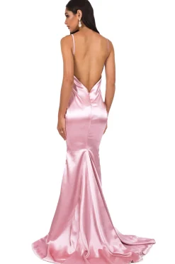 Penelope Satin Gown - Blush Pink (XL - Clearance Sale)