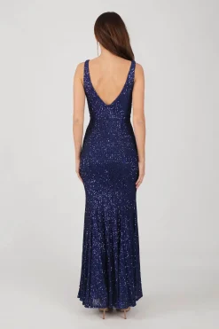 Reyna Sequin Gown - Navy (XXL - Clearance Sale)