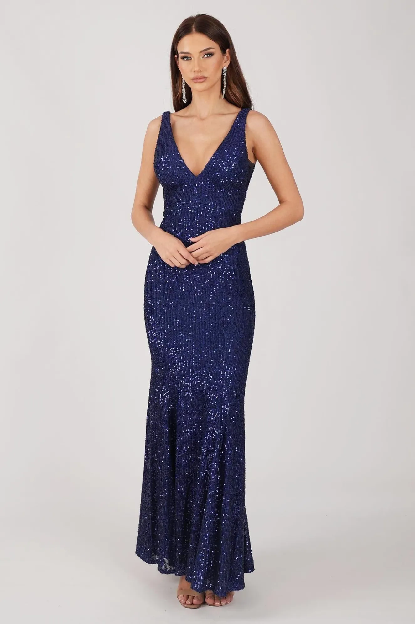 Reyna Sequin Gown - Navy (XXL - Clearance Sale)