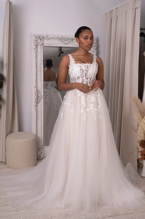 ROSA Gown in Ivory/Champagne
