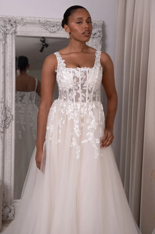 ROSA Gown in Ivory/Champagne