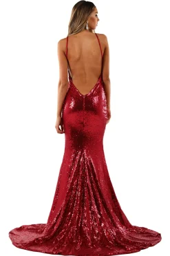 Roselle Gown - Wine (L,XL - Clearance Sale)