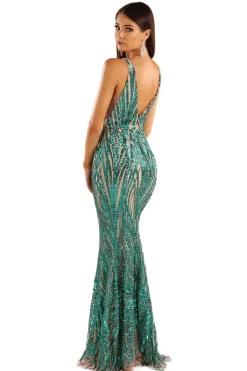 Sapphira Sequin Gown - Emerald Green