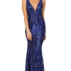 Sapphira Sequin Gown - Royal Blue