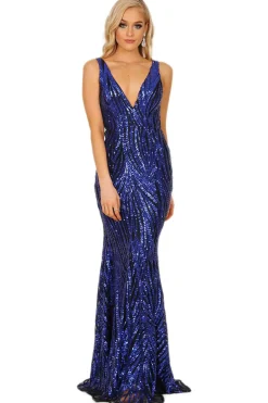 Sapphira Sequin Gown - Royal Blue