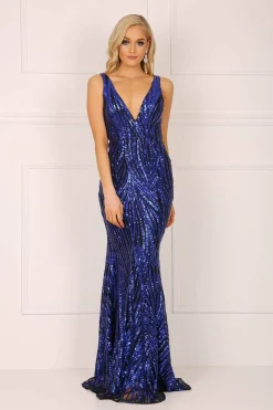 Sapphira Sequin Gown - Royal Blue