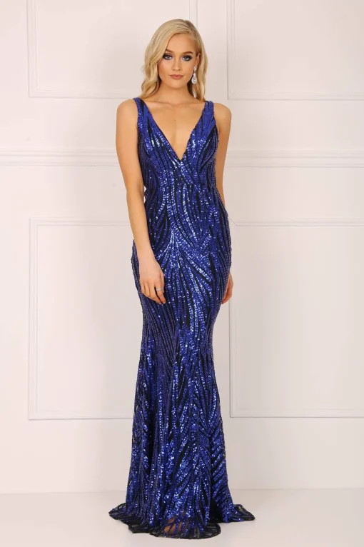 Sapphira Sequin Gown - Royal Blue