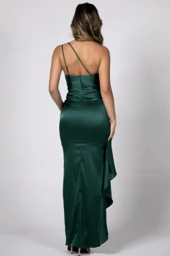 Shay One Shoulder Maxi Dress - Emerald
