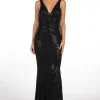 Sierra Sequin Gown in Black