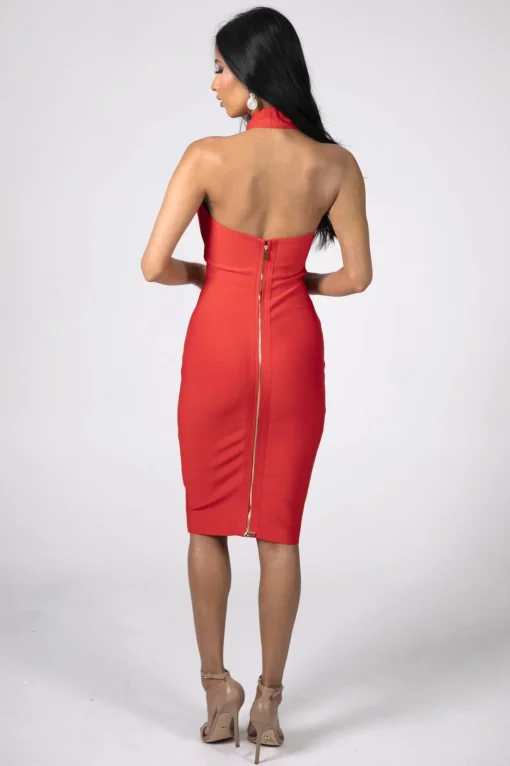 Sonia Midi Dress - Red