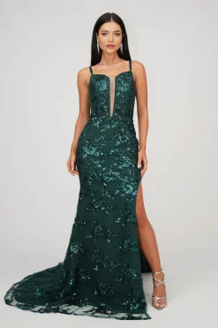 Tatiana Corset Gown - Emerald (XS - Clearance Sale)