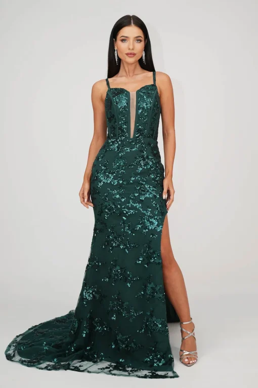 Tatiana Corset Gown - Emerald (XS - Clearance Sale)
