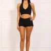 Tori Mid Rise Hotpants - Black
